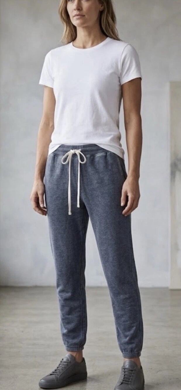 Johnnie-O Women's Everyday Sweatpants Burn out Wash Navy sz L